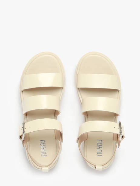 Sandalen Uit Leder Nuyou Beige women 37103 ander zicht 3