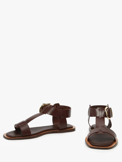 Sandalen Daphne Uit Leder Nuyou Bruin women 11013 ander zicht 2