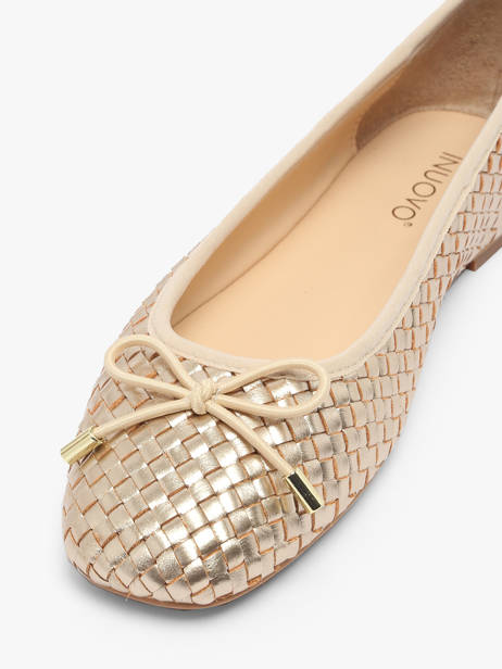 Ballerinas Uit Leder Inuovo Zilver women A92002 ander zicht 2
