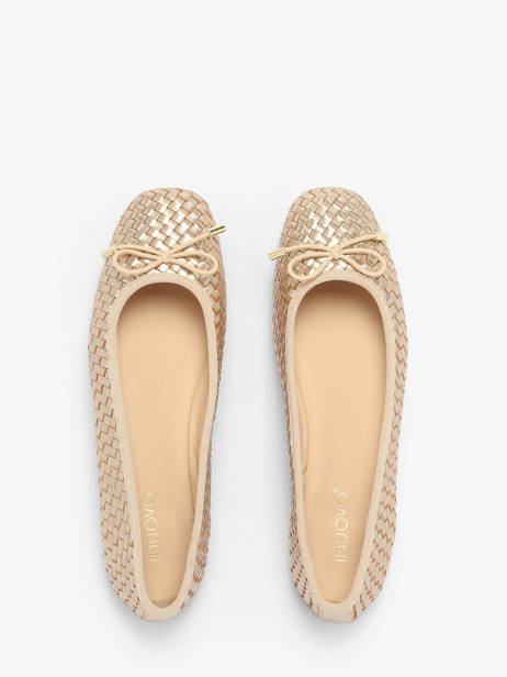 Ballerinas Uit Leder Inuovo Zilver women A92002 ander zicht 3