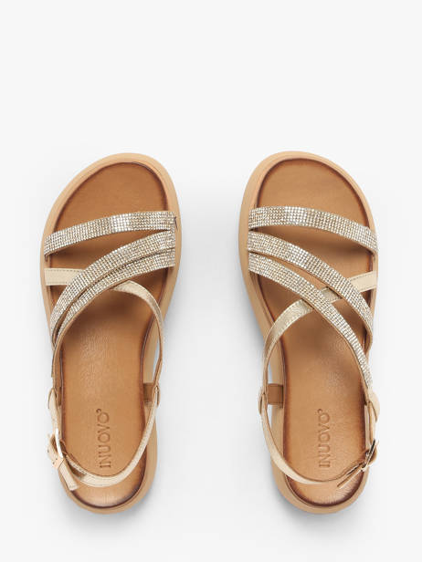 Sandalen Uit Leder Inuovo Zilver women A96051 ander zicht 3