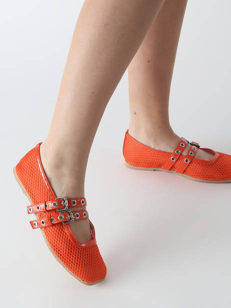 Ballerinas Colors of california Oranje accessoires CPATTY07 ander zicht 1