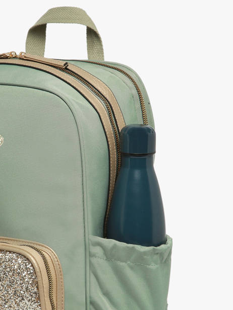 Rugzak 2 Compartimenten Cameleon Groen vintage fantasy SO40 ander zicht 5