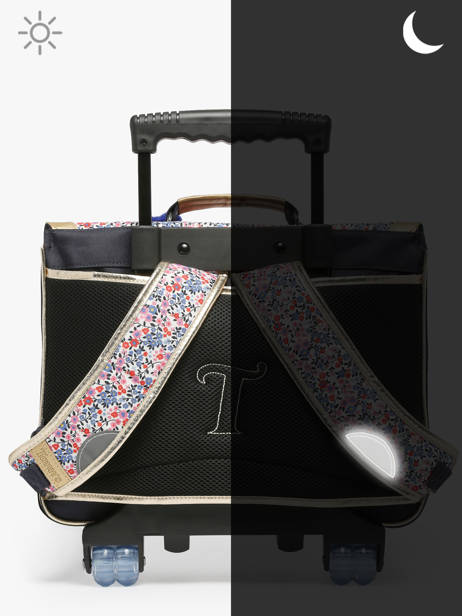 Boekentas Op Wieltjes 2 Compartimenten Tann's Blauw les fantaisies f 42265 ander zicht 6
