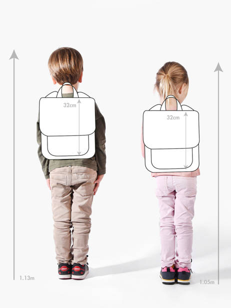 Mini Rugzak 1 Compartiment Trixie Groen animals 90 ander zicht 1