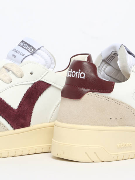Sneakers Uit Leder Victoria Wit women 1257136 ander zicht 3