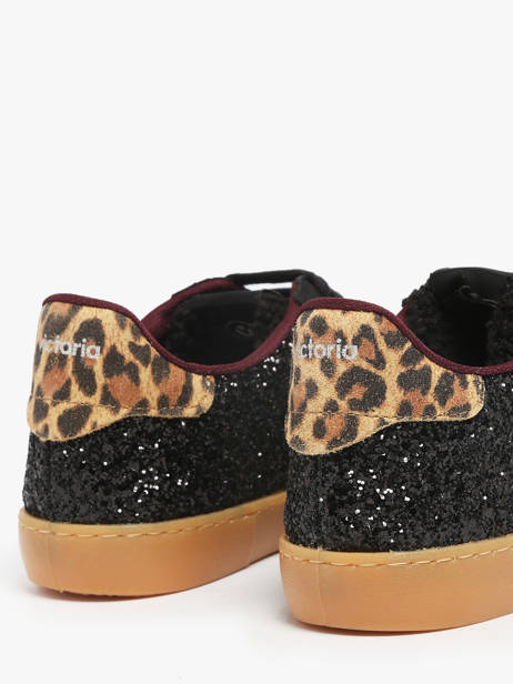 Sneakers Uit Leder Victoria Zwart women 1126223 ander zicht 3