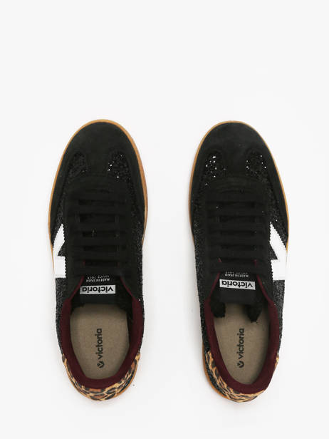 Sneakers Uit Leder Victoria Zwart women 1126223 ander zicht 4