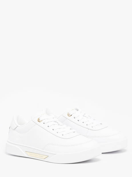 Sneakers Uit Leder Tommy hilfiger Wit women 8682YBS ander zicht 2