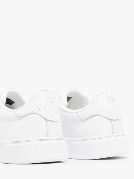 Sneakers Uit Leder Tommy hilfiger Wit women 8682YBS ander zicht 3