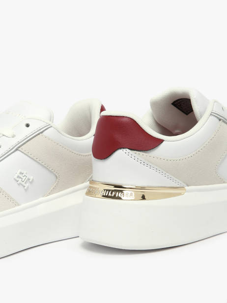Sneakers Uit Leder Tommy hilfiger Wit women 8632YBS ander zicht 3