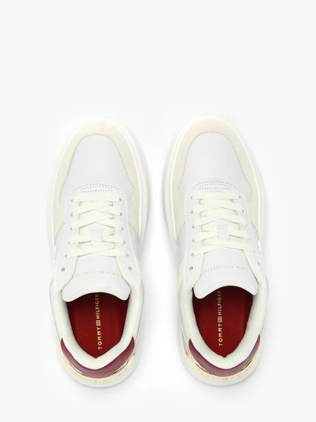 Sneakers Uit Leder Tommy hilfiger Wit women 8632YBS ander zicht 4