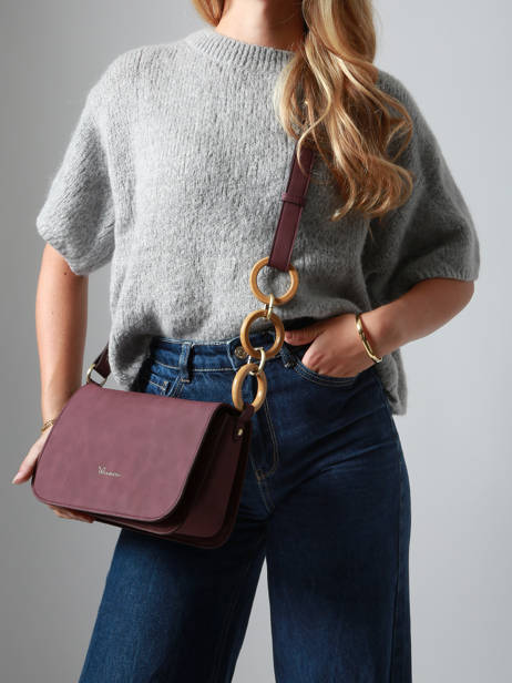 Cross Body Tas Heliconia Woomen Violet heliconia WHEL03 ander zicht 1