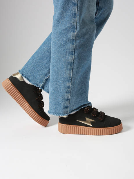 Sneakers Vanessa wu Zwart women BK2714NR ander zicht 1