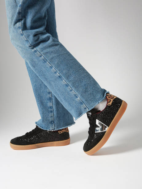 Sneakers Uit Leder Victoria Zwart women 1126223 ander zicht 1