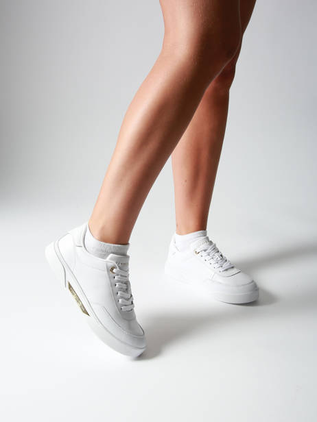 Sneakers Uit Leder Tommy hilfiger Wit women 8682YBS ander zicht 1