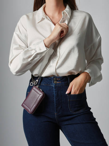 Portemonnee Altesse Leder Etrier Violet altesse EALT096M ander zicht 1