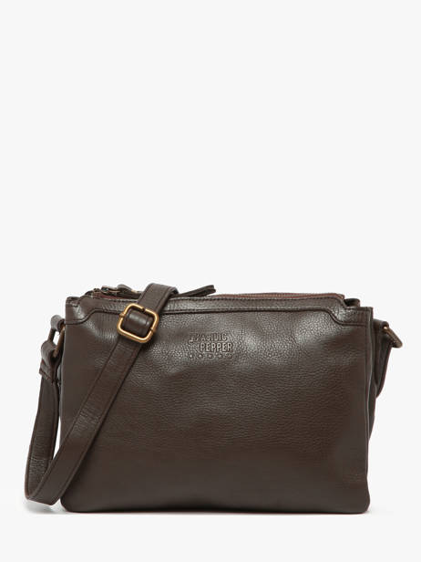 Cross Body Tas Cow Leder Basilic pepper Bruin cow BCOW83