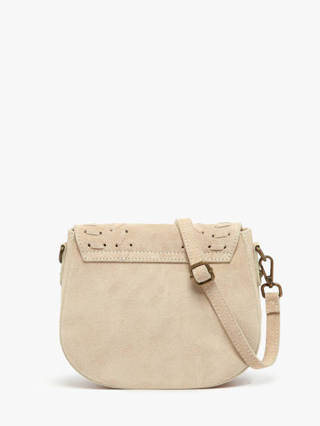 Cross Body Tas Velvet Leder Milano Beige velvet VE25062 ander zicht 3