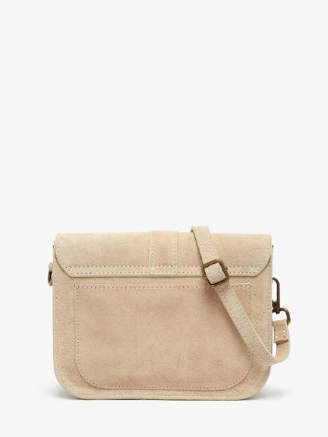 Cross Body Tas Velvet Leder Milano Beige velvet VE25063 ander zicht 3