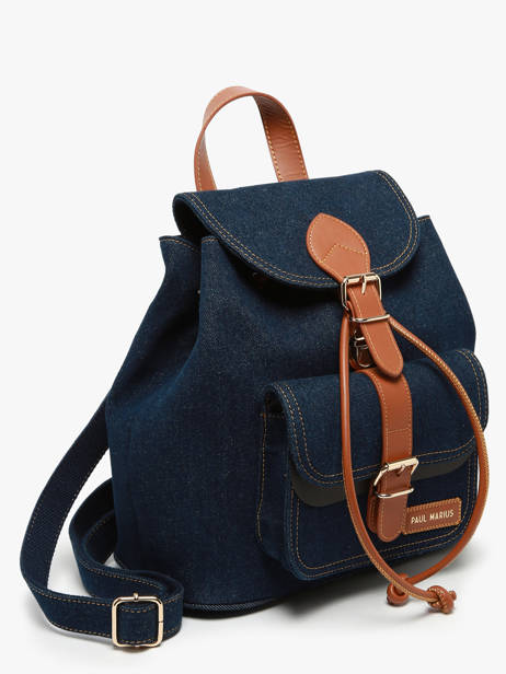 Rugzak Le Baroudeur Denim Brut Paul marius Blauw denim brut BAROUDEB ander zicht 1