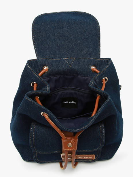 Rugzak Le Baroudeur Denim Brut Paul marius Blauw denim brut BAROUDEB ander zicht 2