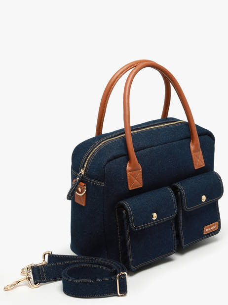 Handtas Le Dandy Denim Brut Paul marius Blauw denim brut DANDYDEB ander zicht 2
