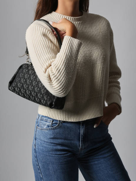 Schoudertas Monogram Gerecycleerd Polyester Calvin klein jeans Zwart monogram 4K3142G ander zicht 1