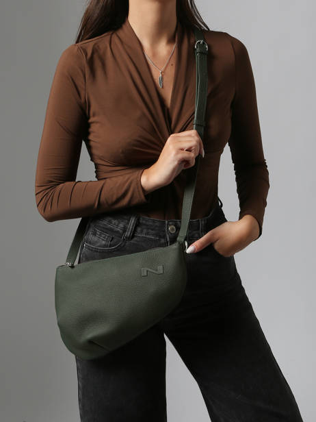 Cross Body Tas Large City Perle Leder Nathan baume Groen n city 1 ander zicht 1