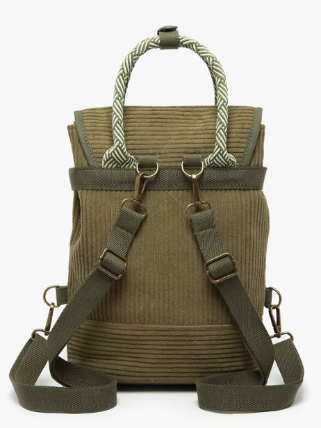 Rugzak Le voyage en panier Groen velours AHP241 ander zicht 4