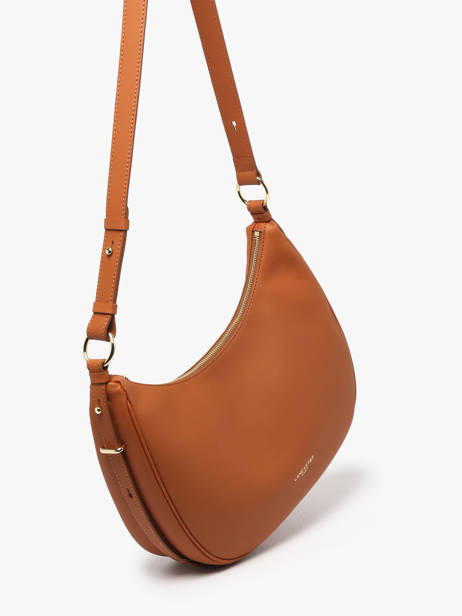 Cross Body Tas Donna Aria Leder Lancaster Beige donna aria 77 ander zicht 2