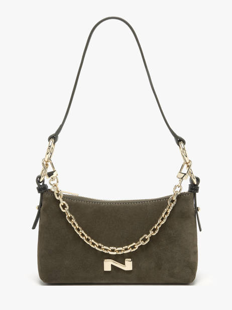 Cross Body Tas Betty Suède Leder Nathan baume Groen vogue - 00031-05