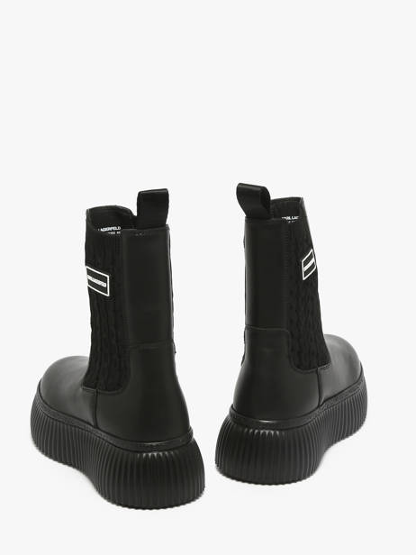 Enkellaarsjes Kreeper Uit Leder Karl lagerfeld Zwart women KL42365 ander zicht 2