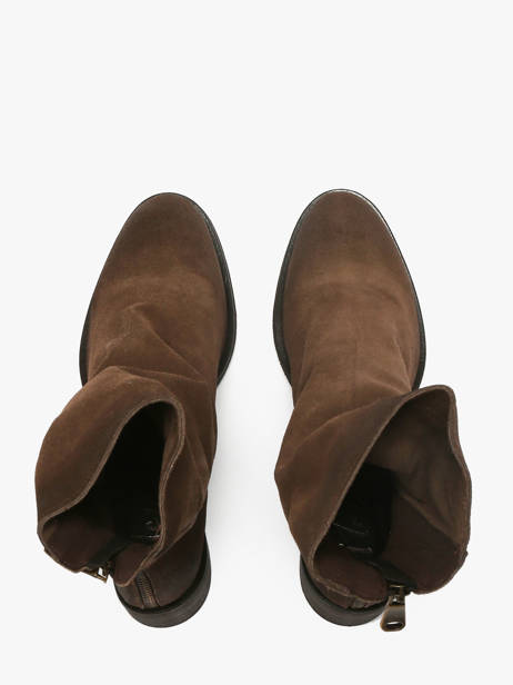 Enkellaarsjes Met Hak Uit Leder Metisse Bruin women TC2177 ander zicht 3