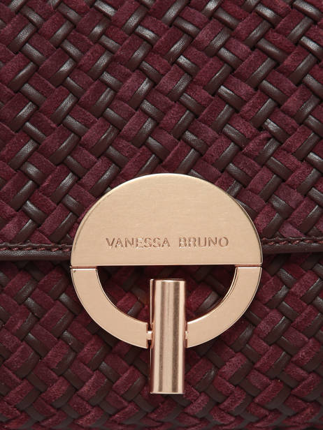 Cross Body Tas Moon Leder Vanessa bruno Violet moon 5V40533 ander zicht 2