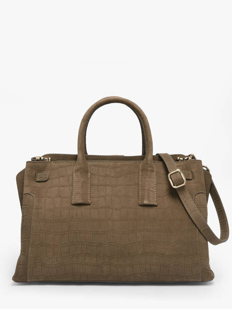 Handtas M Equestre Croco Leder Etrier Beige equestre croco EEQC142M ander zicht 3