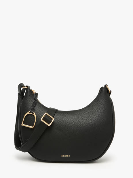 Cross Body Tas Torsade Leder Etrier Zwart torsade ETOS167M