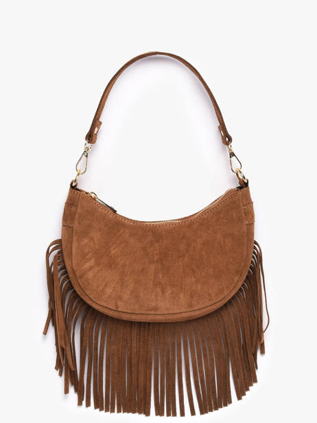 Schoudertas Velvet Leder Milano Bruin velvet VE25064O ander zicht 2