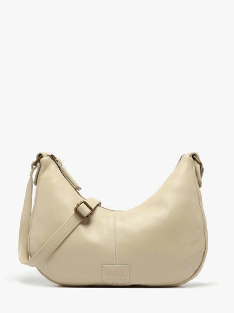Cross Body Tas Seam Leder Basilic pepper Beige seam BSEA03