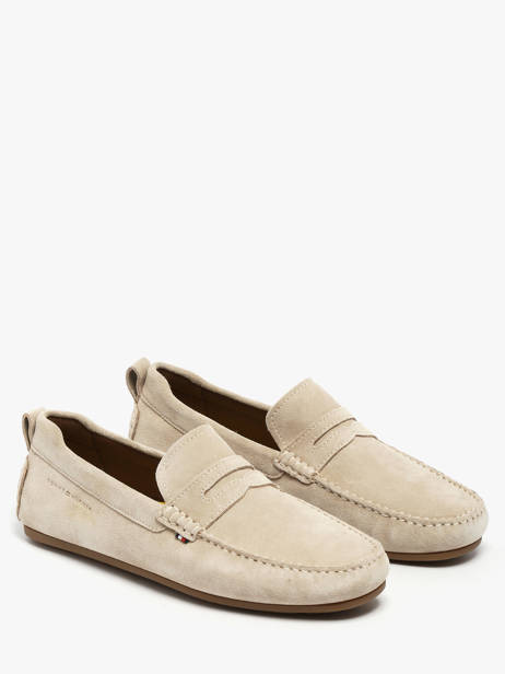 Mocassins Uit Leder Tommy hilfiger Beige men 5789ACI ander zicht 2