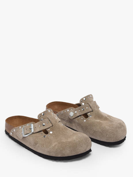Slippers Uit Leder Birkenstock Bruin women 1030418 ander zicht 1