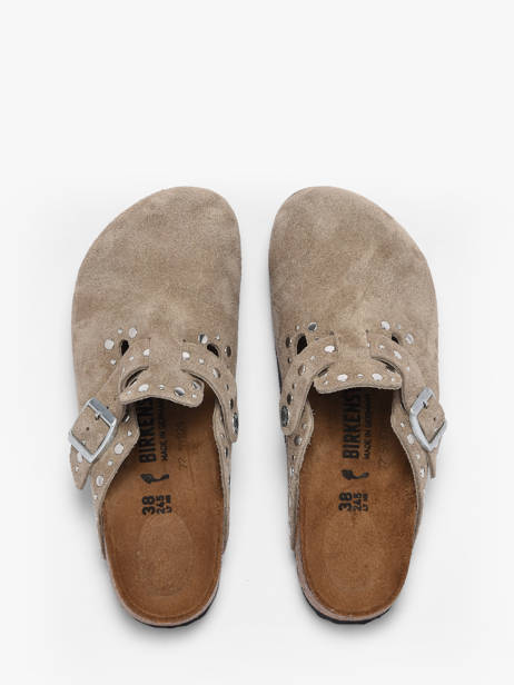 Slippers Uit Leder Birkenstock Bruin women 1030418 ander zicht 3