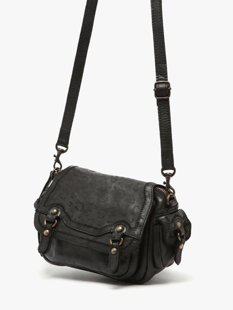 Cross Body Tas Heritage Leder Biba Zwart heritage GAD4L ander zicht 2