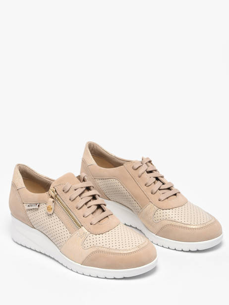 Sneakers Met Platformzool Uit Leder Mephisto Beige women P5149187 ander zicht 1