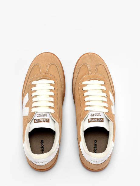 Sneakers Uit Leder Victoria Beige women 1126212 ander zicht 3