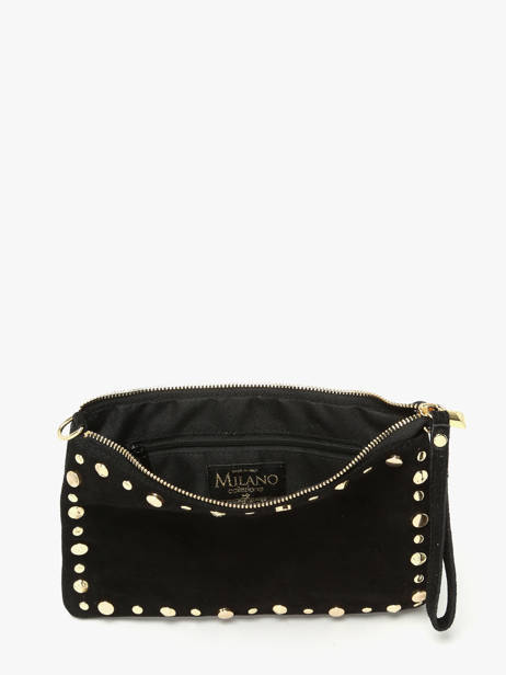 Cross Body Tas Velvet Leder Milano Zwart velvet VE24111O ander zicht 3