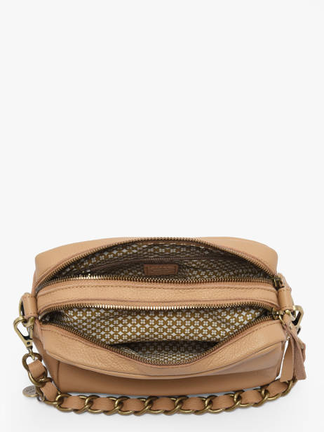 Cross Body Tas Vintage Leder Mila louise Beige vintage 23673C1 ander zicht 3