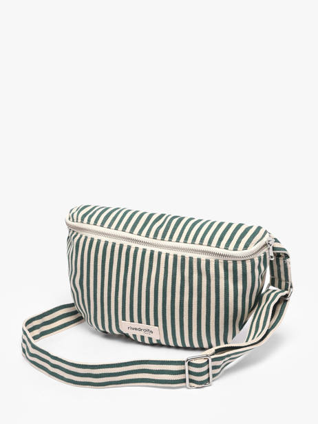 Belt Bag Custine Striped Gerecycleerd Katoen Rivedroite Groen spring striped CUSTSTRI ander zicht 2