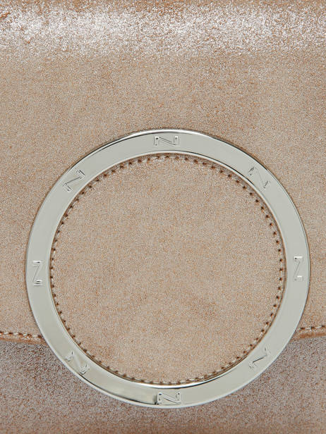 Schoudertas Hiro Glitter Leder Nathan baume Bruin ginkgo 7GT ander zicht 3