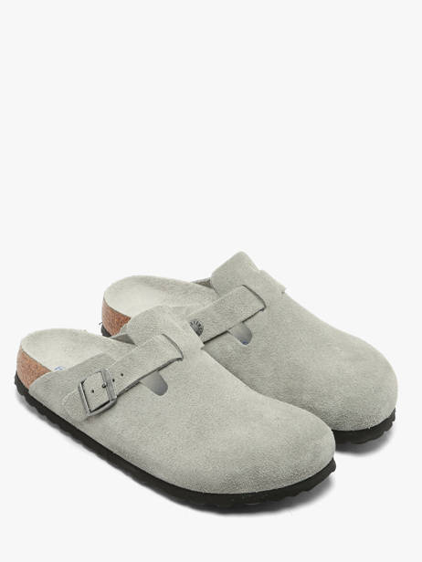 Slippers Uit Leder Birkenstock Grijs women 1031657 ander zicht 1